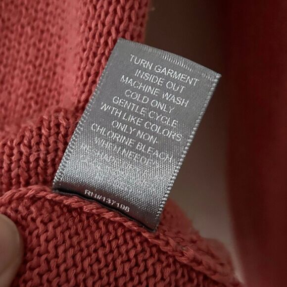 Marled Coral Pink Sweater “Stars & Stripes” Womens Size Large Preloved Excellent - Picture 6 of 6